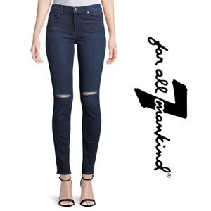 NWT 7FAM Gwenevere Squiggle Skinny Jeans